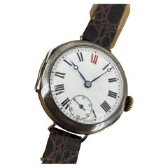 Raro orologio Rolex W&D militare della Prima Guerra Mondiale, 1916 circa, cassa incernierata "Trench Rebberg" in argento massiccio, 33 mm