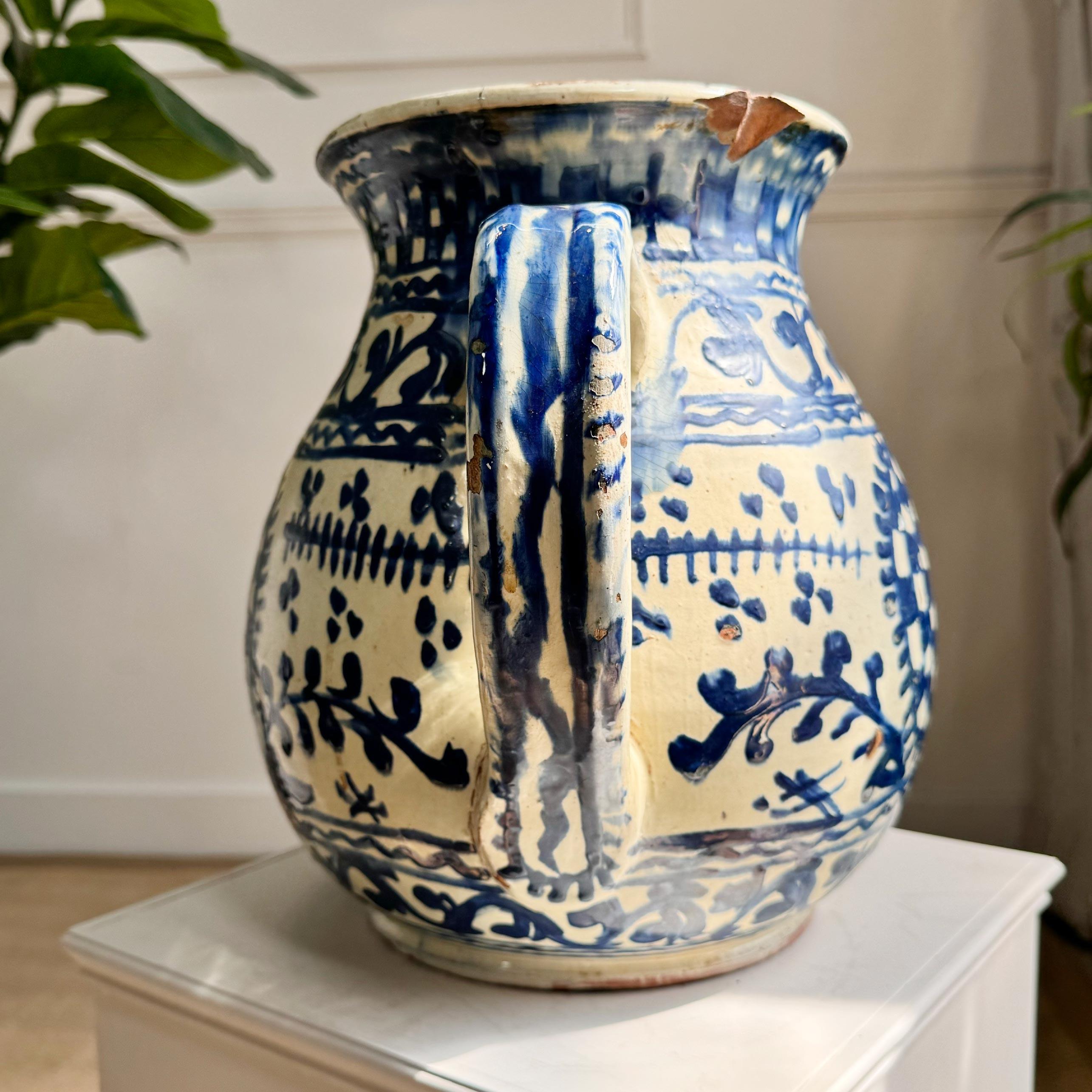 Rare Romanian 1920’s Troita Popa Slipware Jug For Sale 1