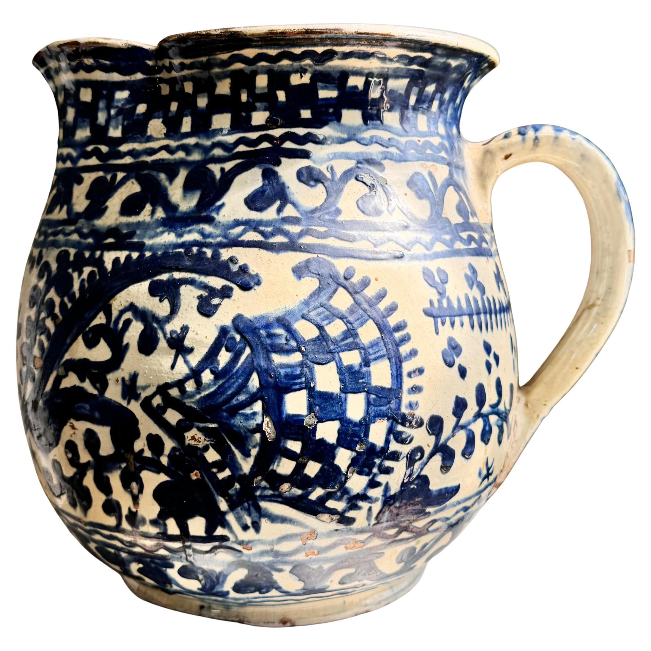 Rare Romanian 1920’s Troita Popa Slipware Jug For Sale