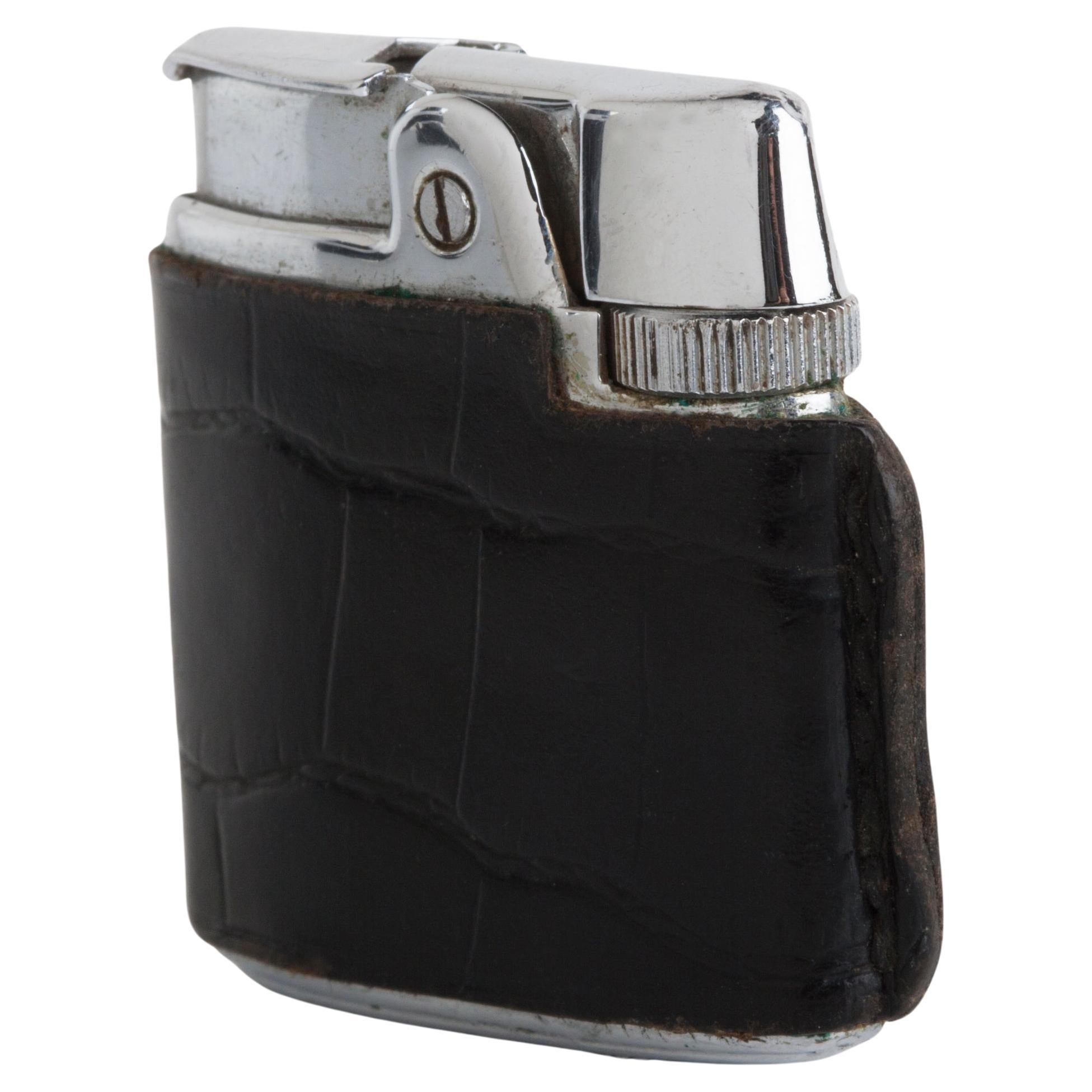 Rare Ronson Black Lather Lighter For Sale
