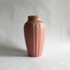 Rare Rookwood Rose Pink 1920's Arts & Crafts Buttress Vase in Shape 1823
