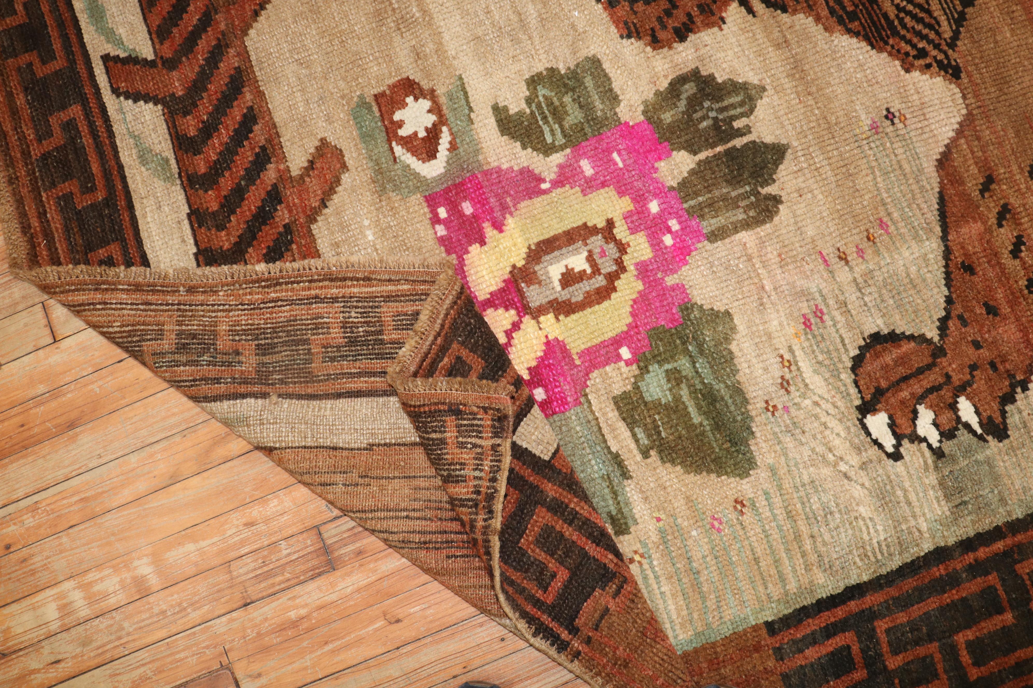 Seltener türkischer Teppich in Zimmergröße mit Löwenmotiv, datiert 1903 im Angebot 7