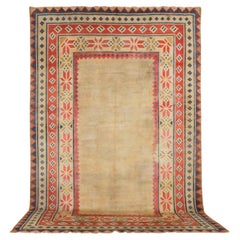 Rare Room Size Open Field Antique Tibetan Rug