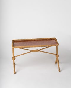 Rare Rope Side Table by Audoux Minnet, France, 1960s