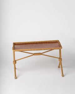 Rare Rope Side Table by Audoux Minnet, France 1960s