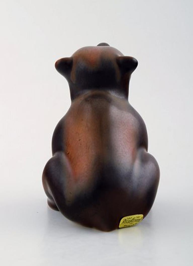 Swedish Rare Rörstrand Stoneware Figure by Gunnar Nylund, Bear