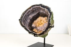 Rare Rose Amethyst Flower in Galaxy Amethyst Geode