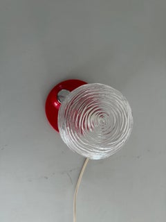 Rare Rose Designed Glass Single Bedside Lamp by Hillebrand, 1970s, Germany