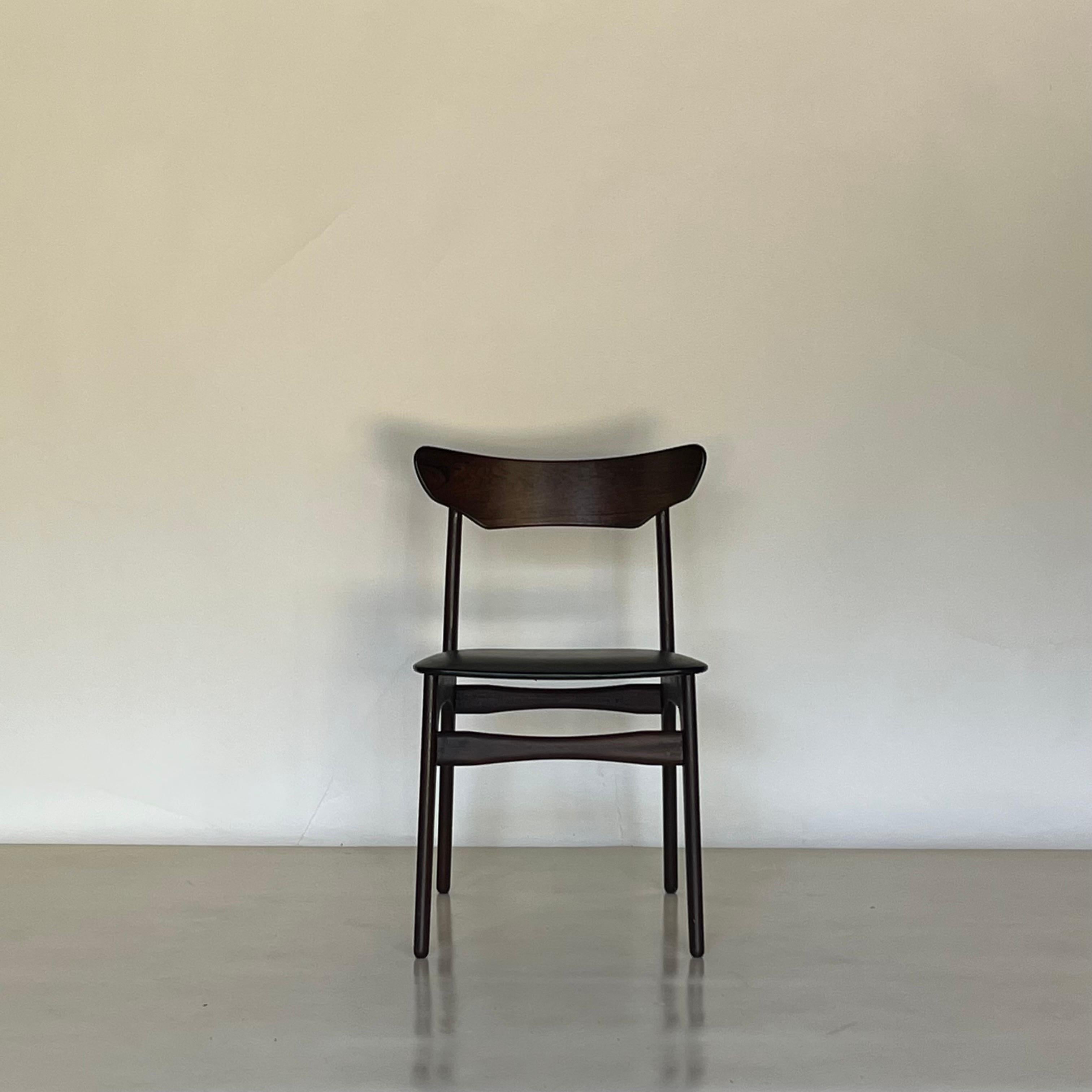 Modern Rare Rose Wood Chair by Schiønning & Elgaard For Sale