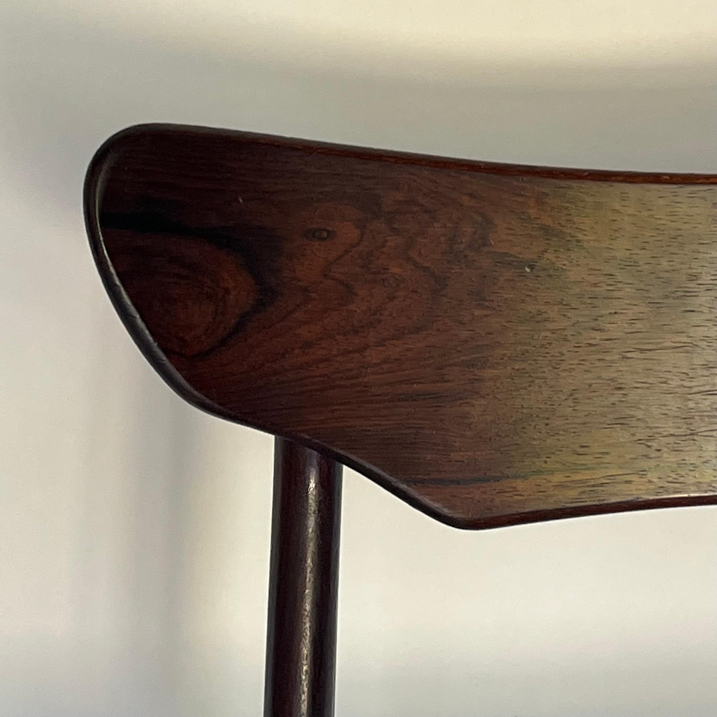 Danish Rare Rose Wood Chair by Schiønning & Elgaard For Sale