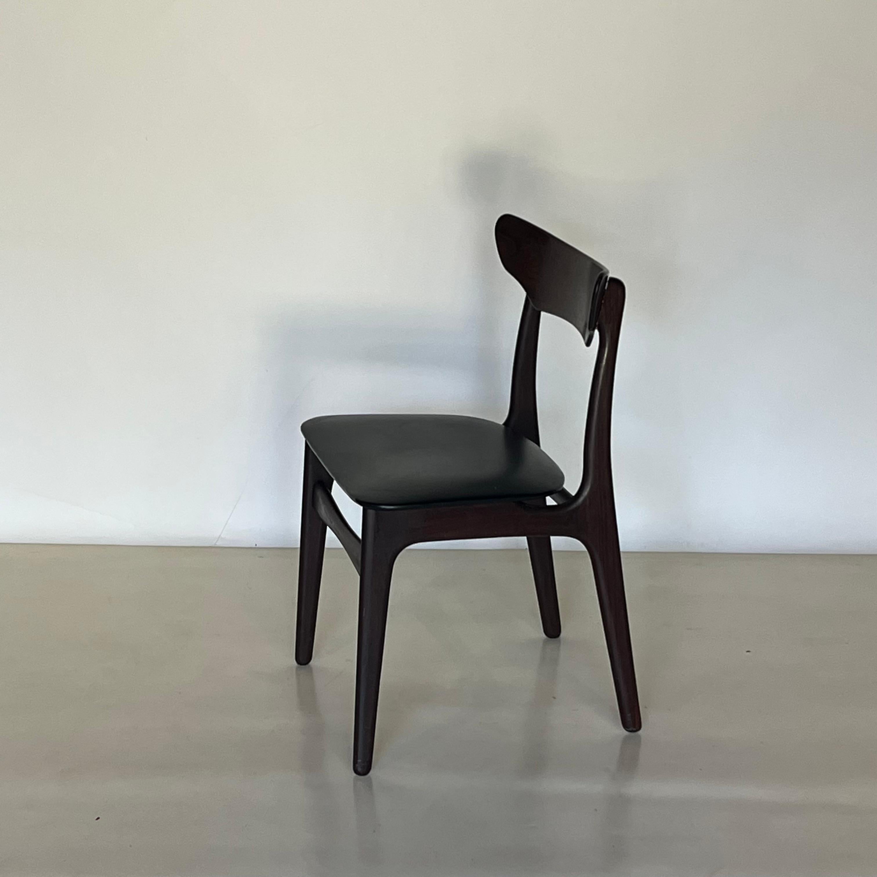 Upholstery Rare Rose Wood Chair by Schiønning & Elgaard For Sale