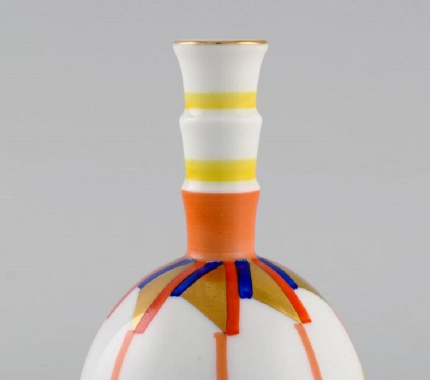 Rare Rosenthal Art Deco Vase in Hand-Painted Porcelain, 1930s 1