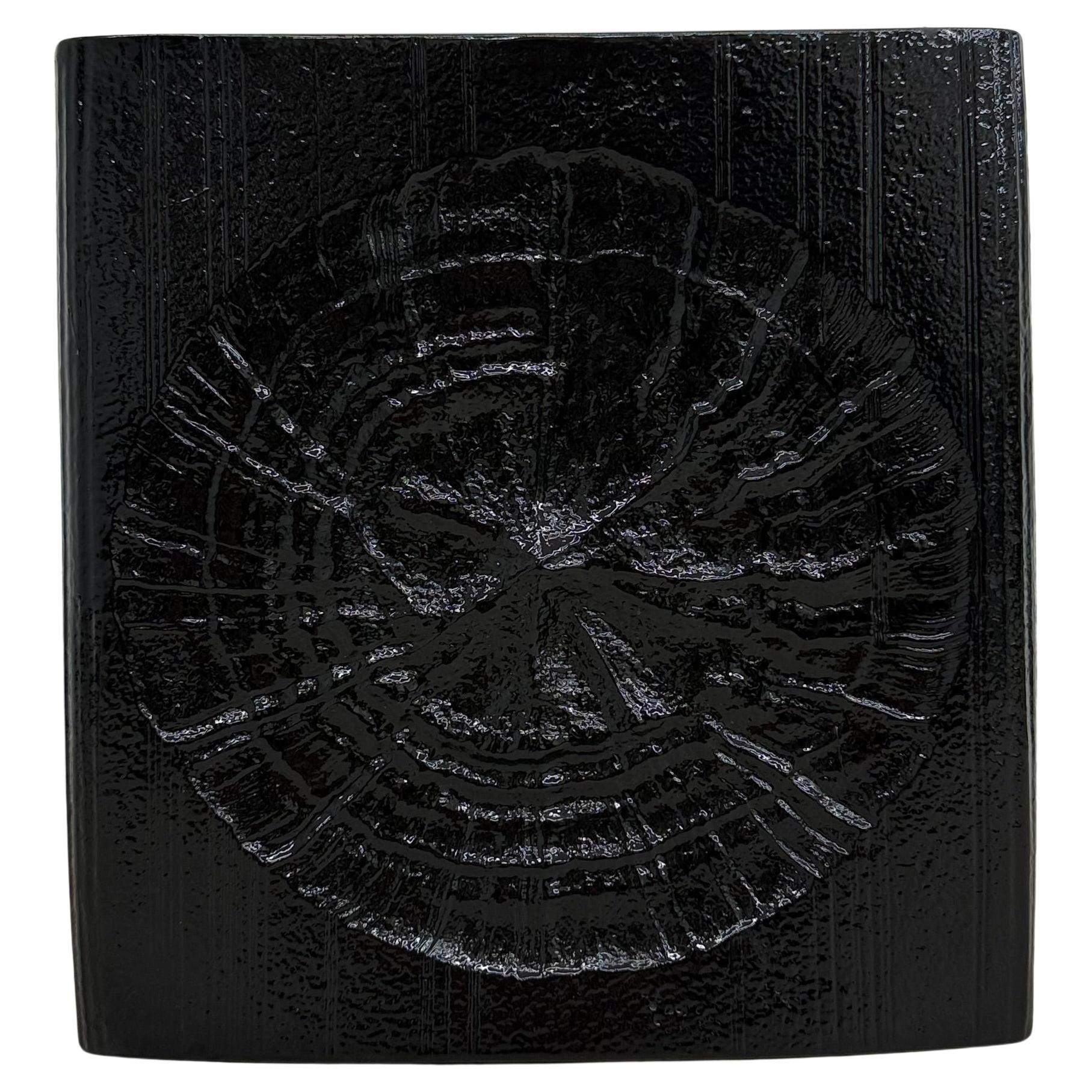 Raro vaso in ceramica nera Rosenthal Martin Freyer, anni 
60 in vendita