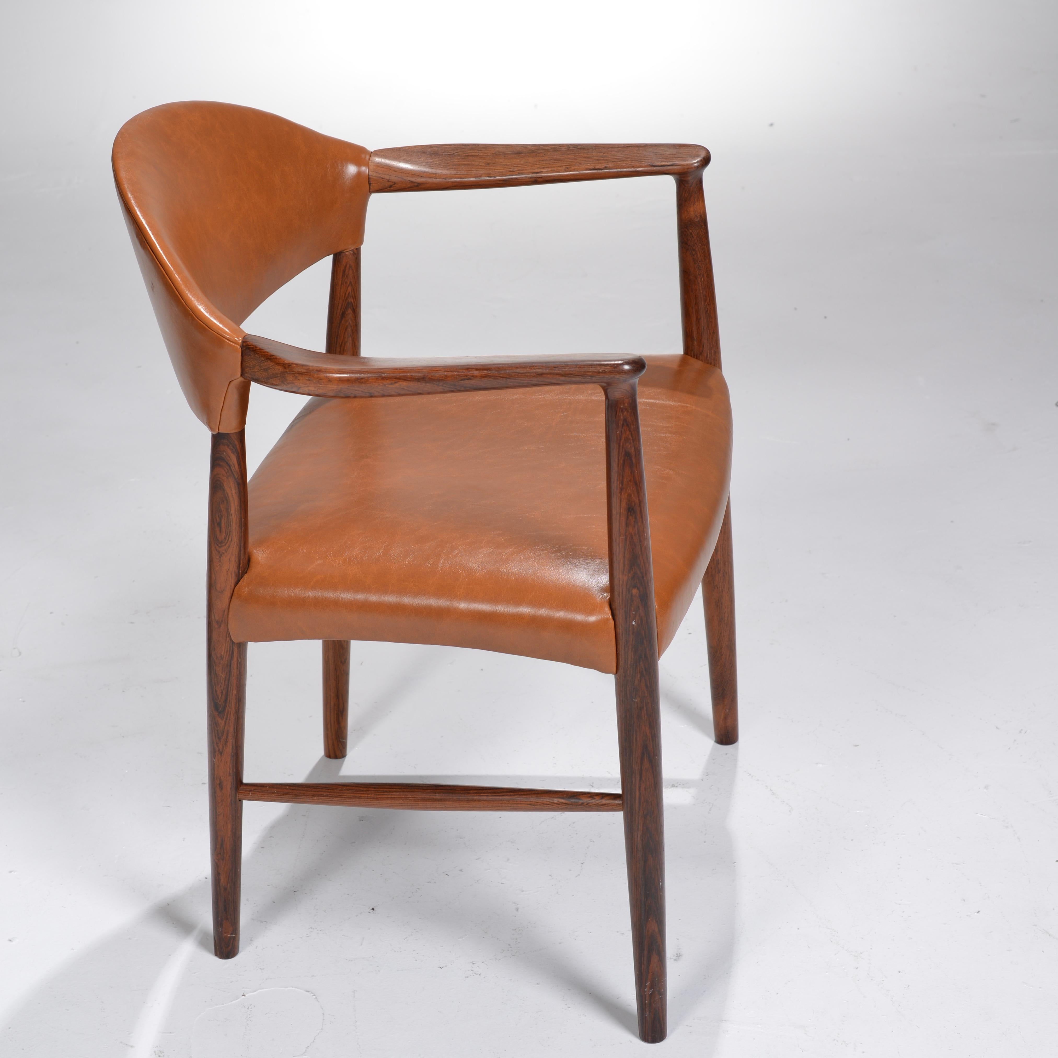 Mid-20th Century Rare Rosewood Armchairs by Enjer Larsen and Aksel Bender Madsen For Sale