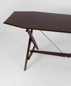Rare Mahogany 'TL2' Cavalletto Table / Desk by Franco Albini for Poggi, Italy