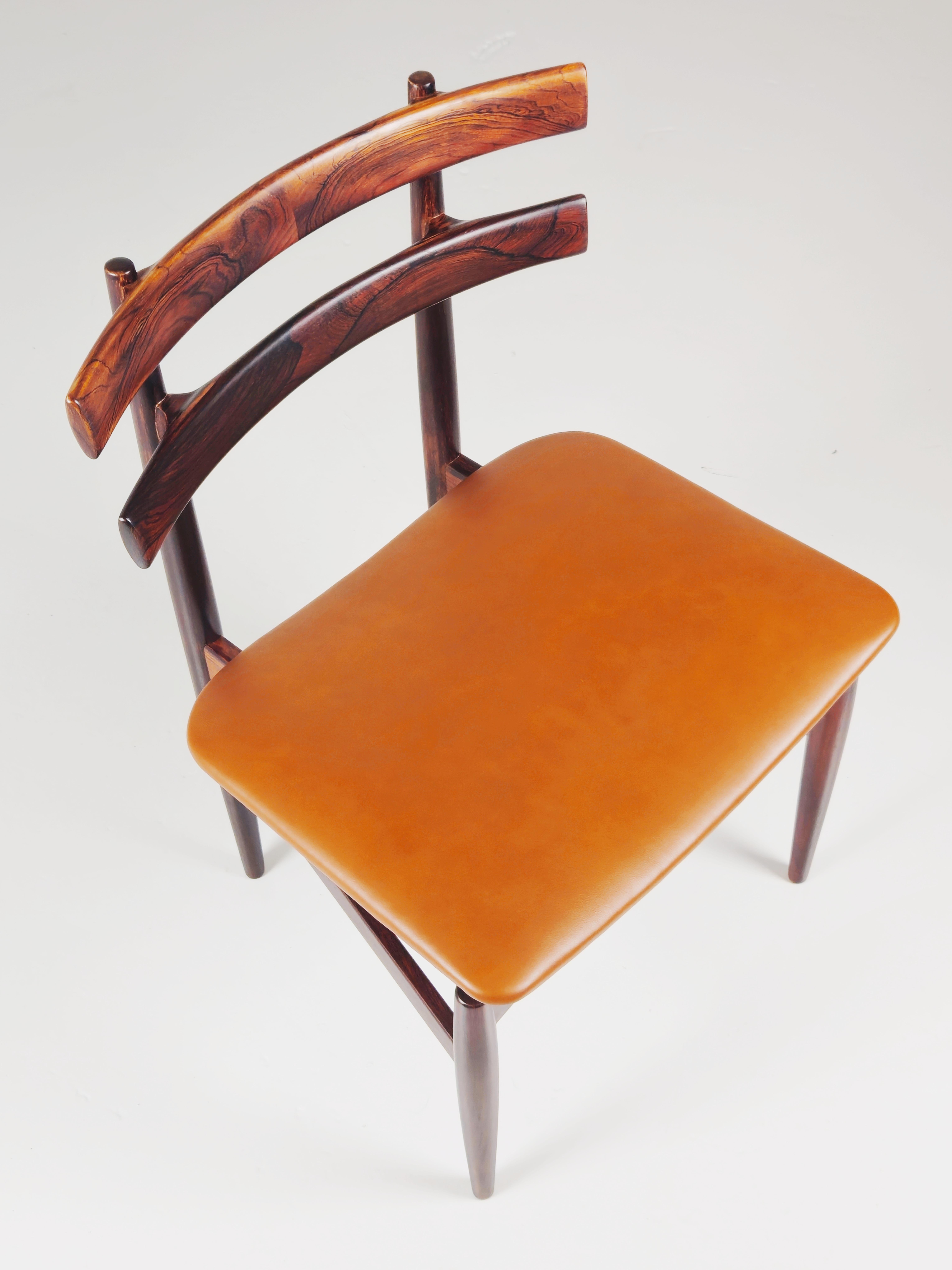 Rare chaise en bois de rose 'Model 30' de Poul Hundevad, Danemark, années 1950 en vente 3