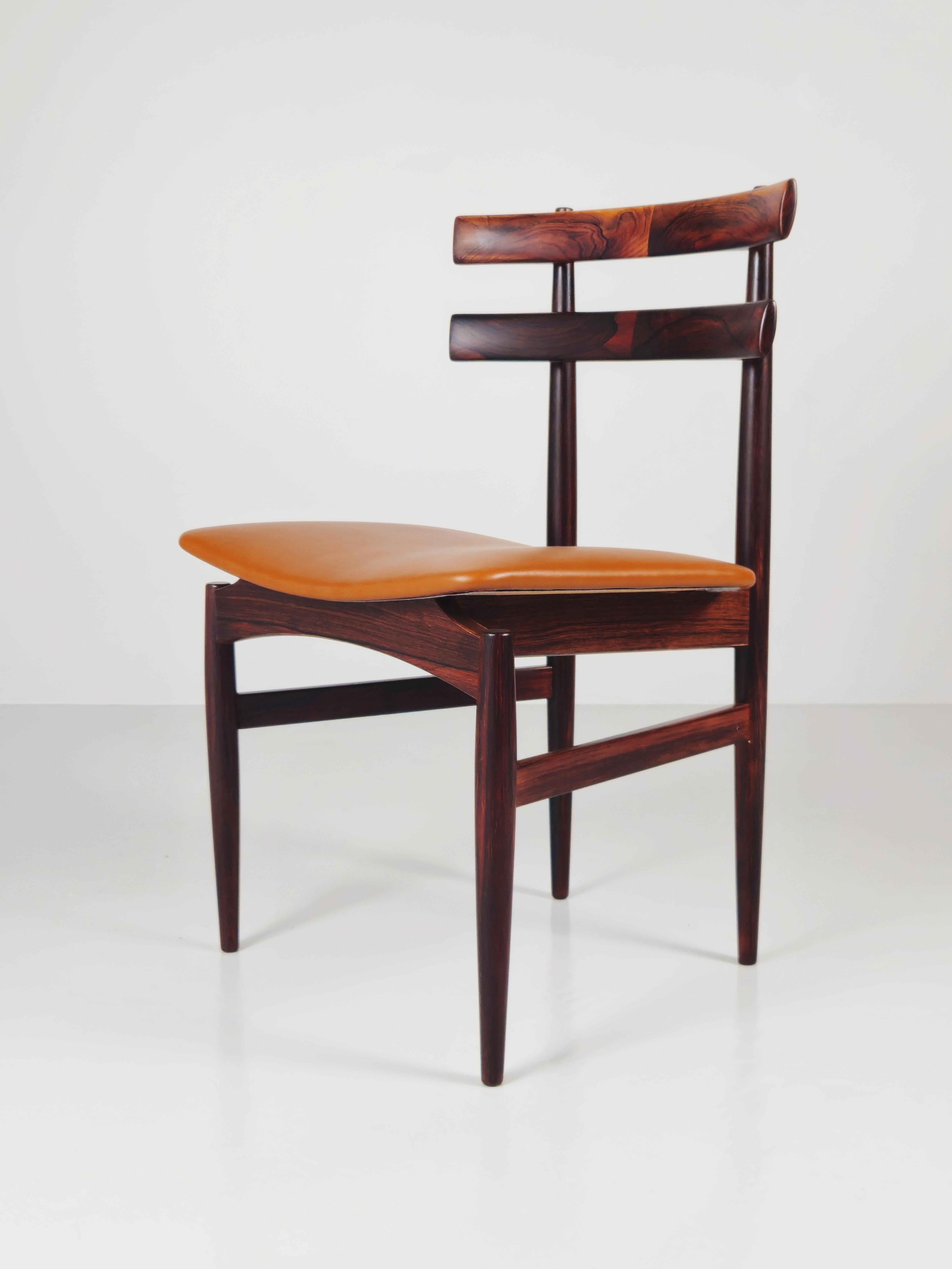 Rare chaise en bois de rose 'Model 30' de Poul Hundevad, Danemark, années 1950 en vente 1
