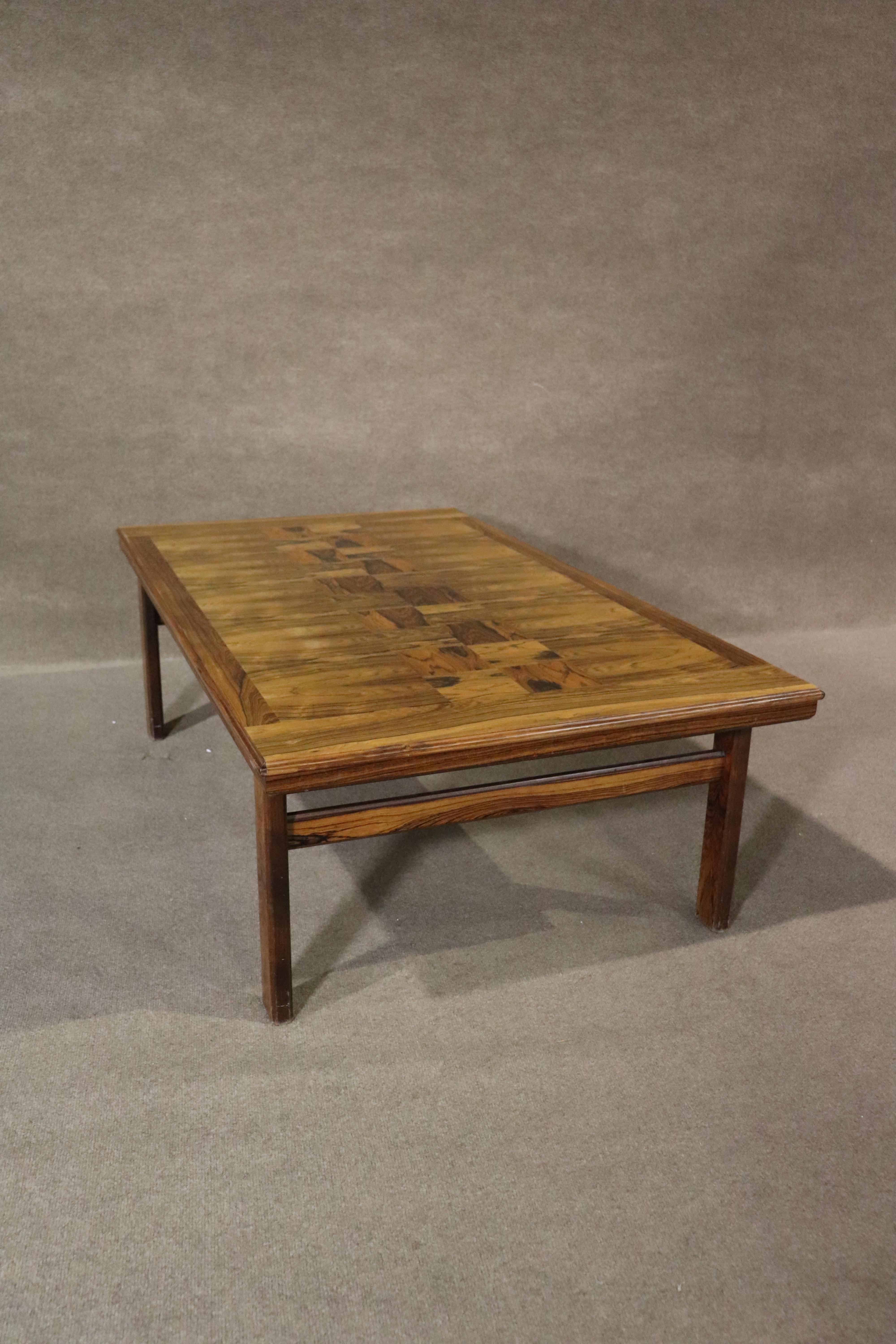 20th Century Rare Rosewood Coffee Table For Sale