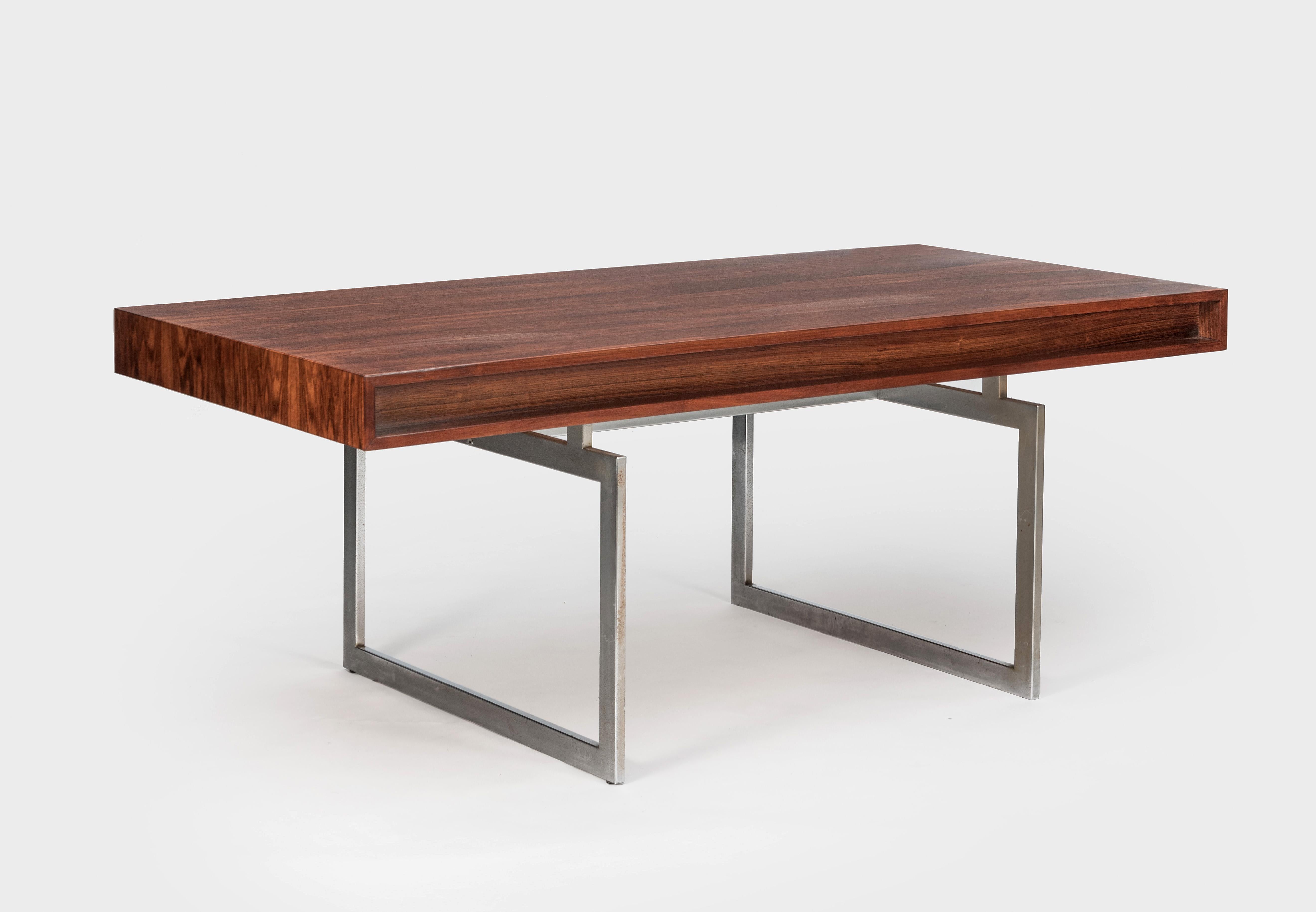 Steel Rare Rosewood Desk by Bodil Kjaer