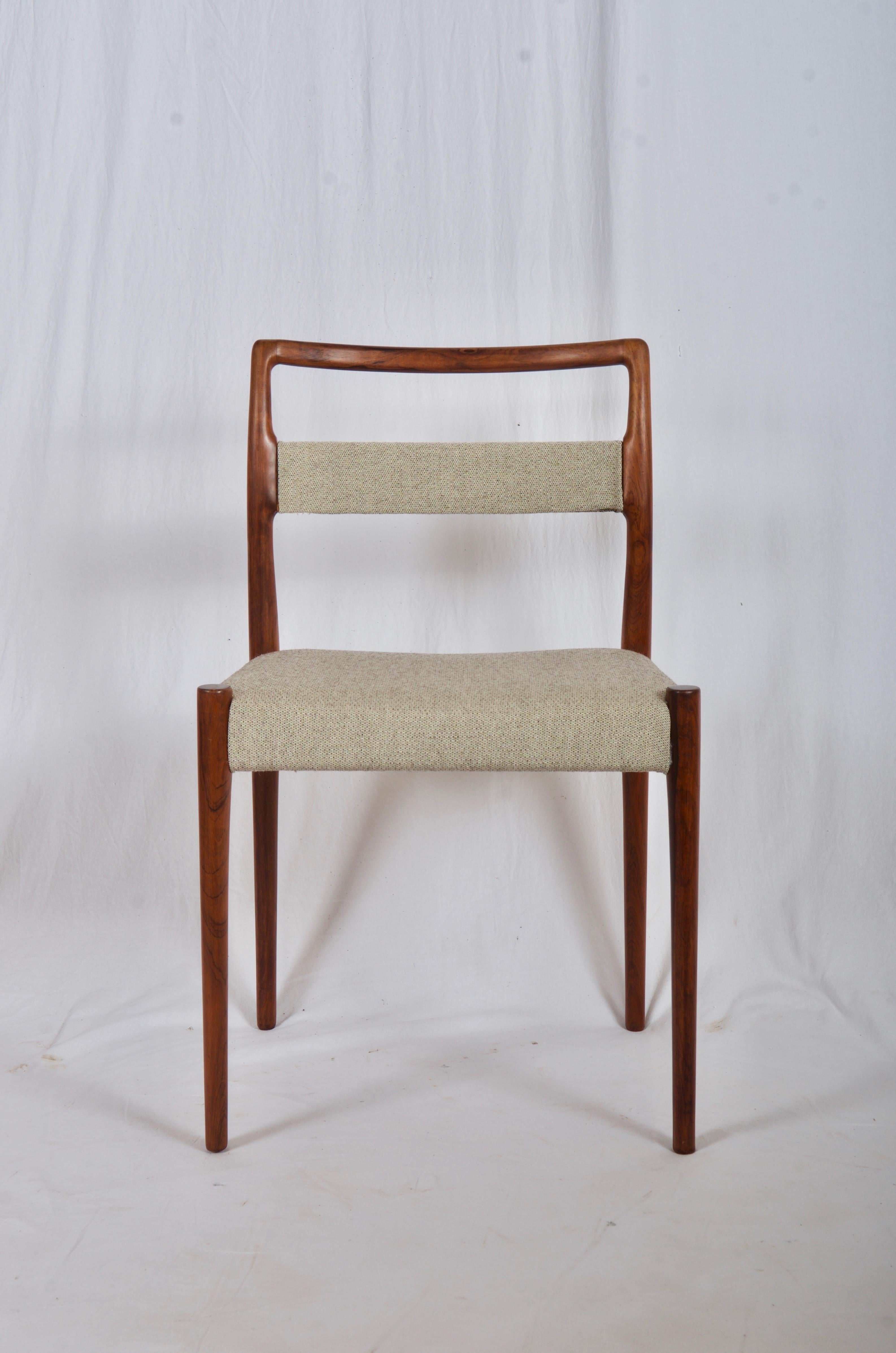 Seltene Esszimmerstühle von Kai Kristiansen, Modell OD69 (Skandinavische Moderne) im Angebot