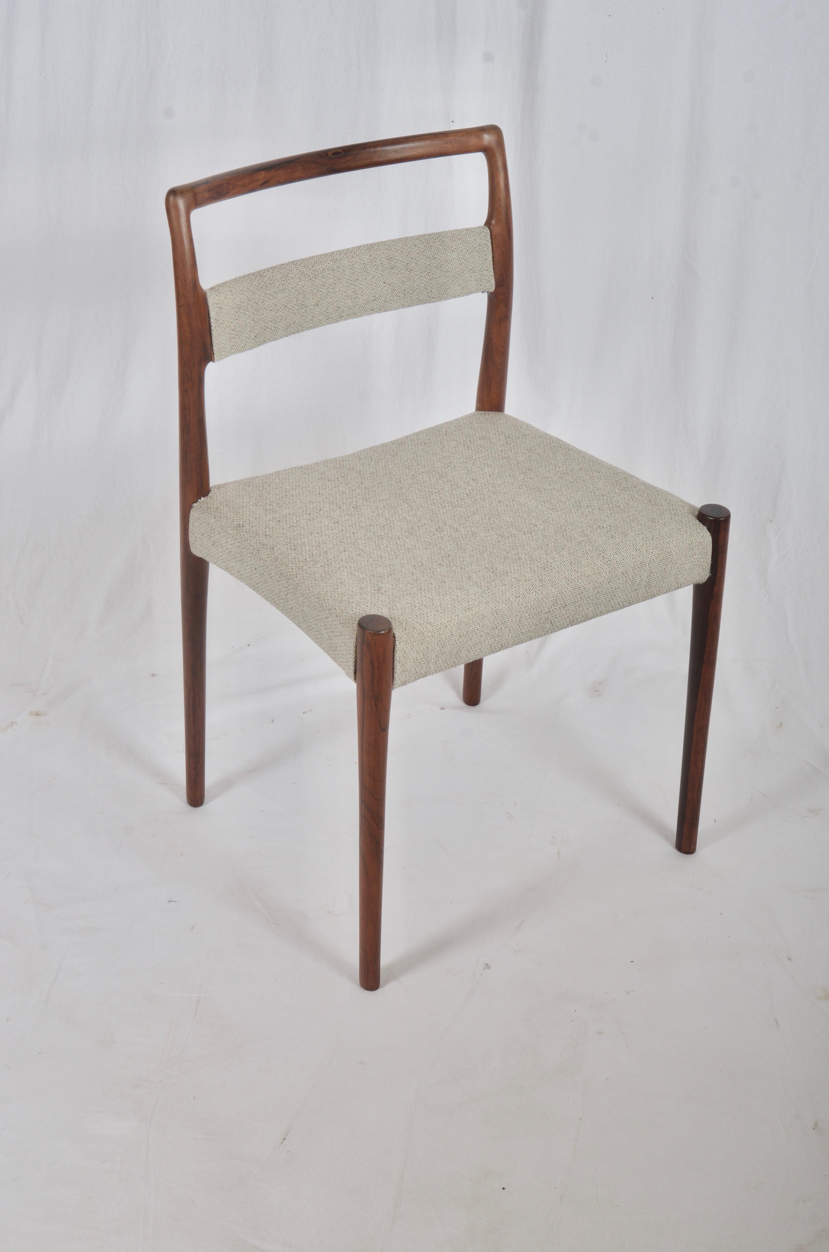 Scandinavian Modern Rare Dining Chairs by Kai Kristiansen Model OD69 For Sale