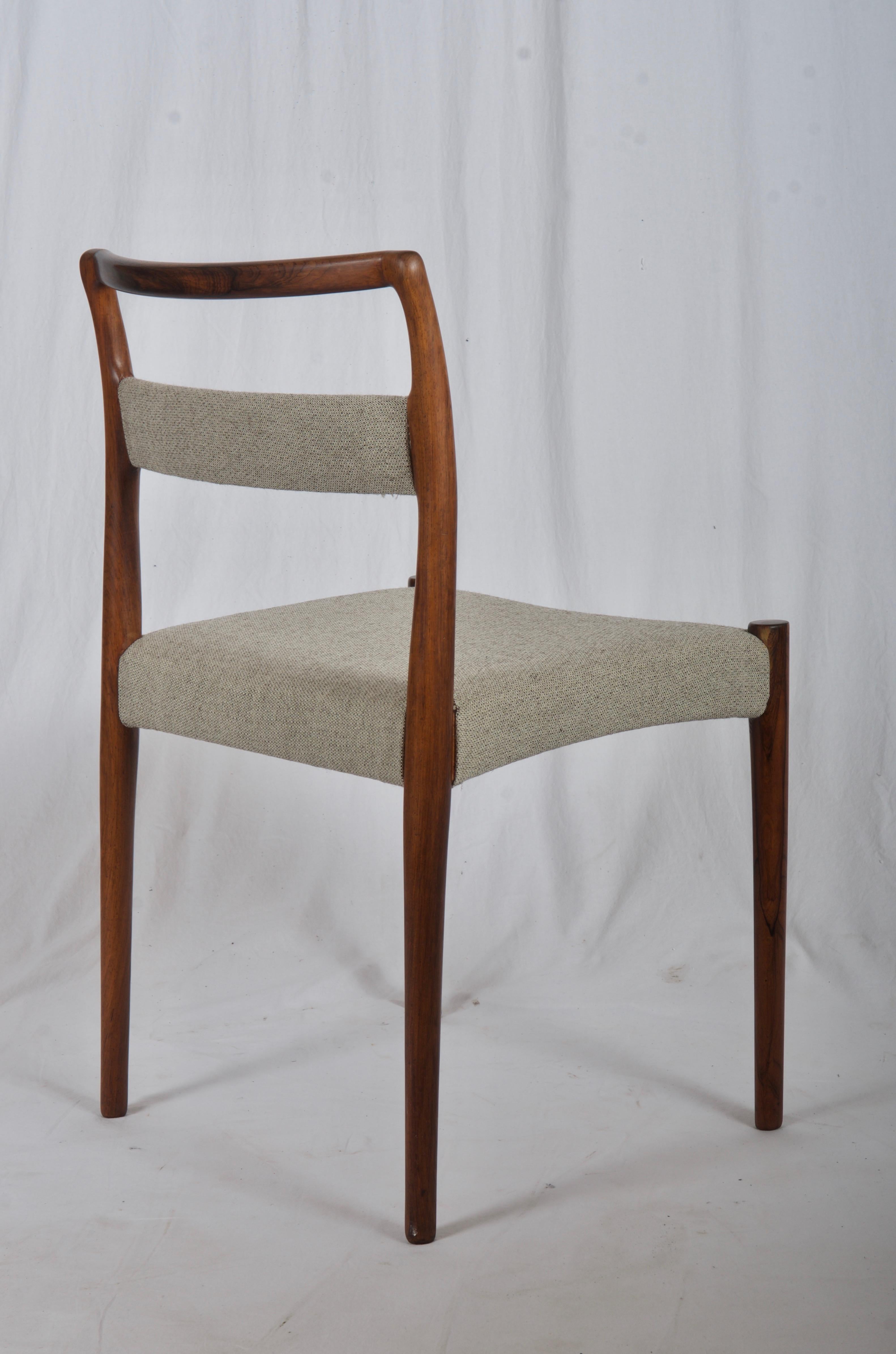 Legno massiccio Rare sedie da pranzo di Kai Kristiansen Modello OD69 in vendita