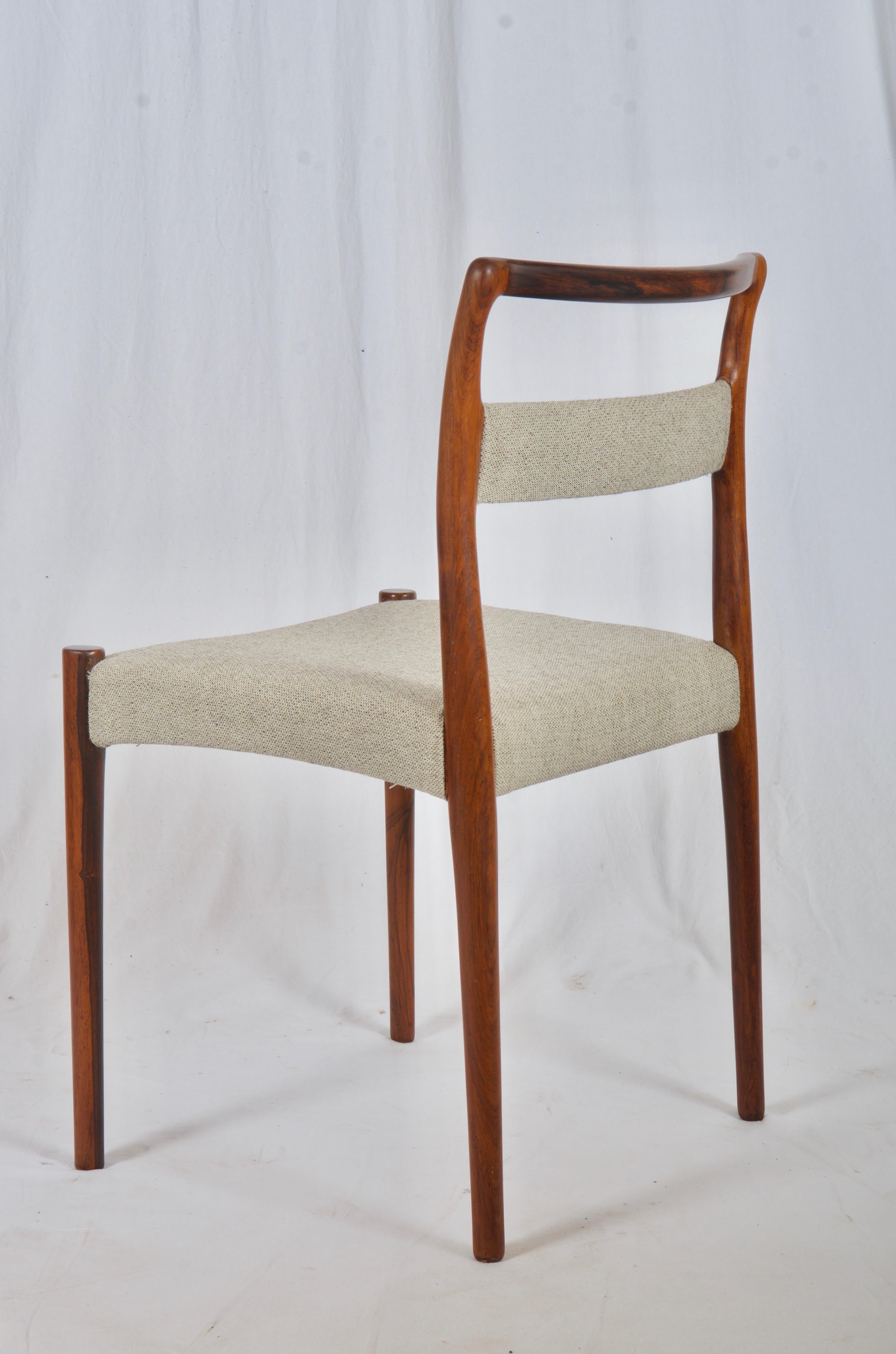 Hardwood Rare Dining Chairs by Kai Kristiansen Model OD69 For Sale