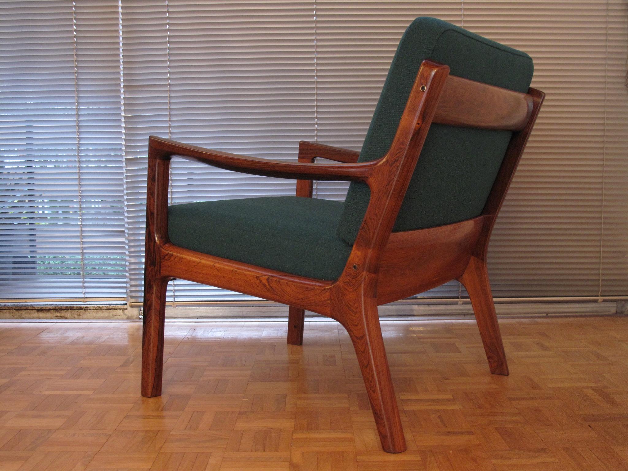 An extremely nice example of a hard to find design. France & Son produced only a small quantity of chairs finished in Brazilian rosewood at the later half of the 1960s.

This design from Ole Wanscher looks absolutely exquisite finished in this