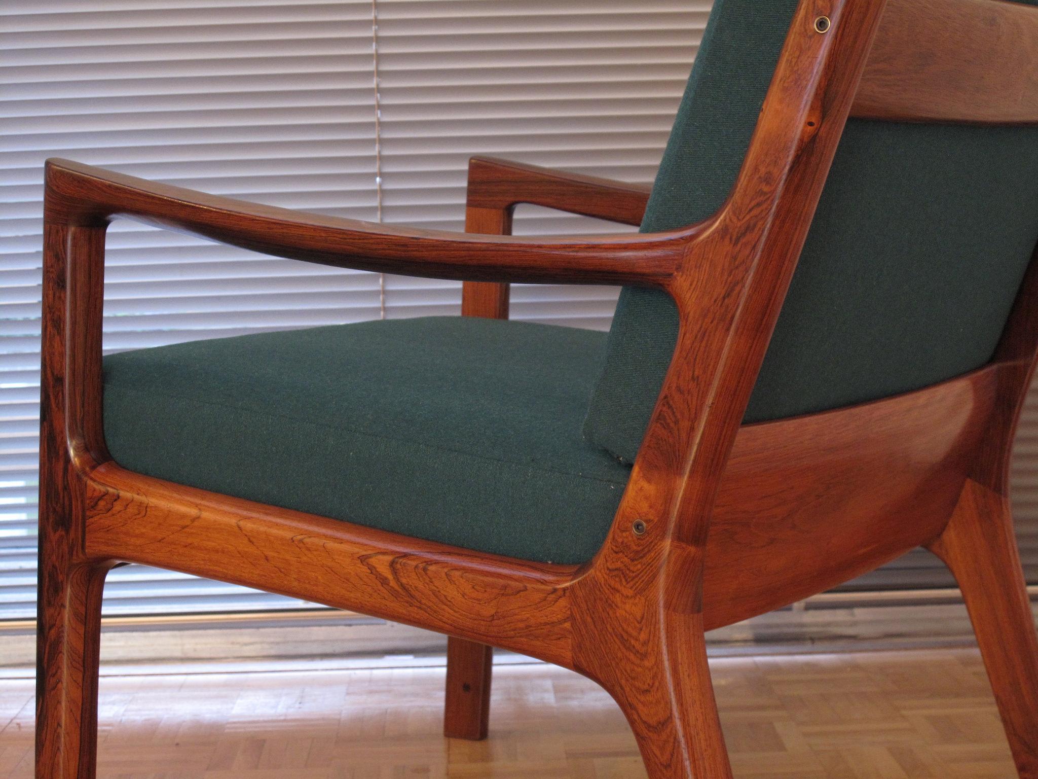 Mid-20th Century Rosewood Edition Ole Wanscher Senator Chair For France & Son