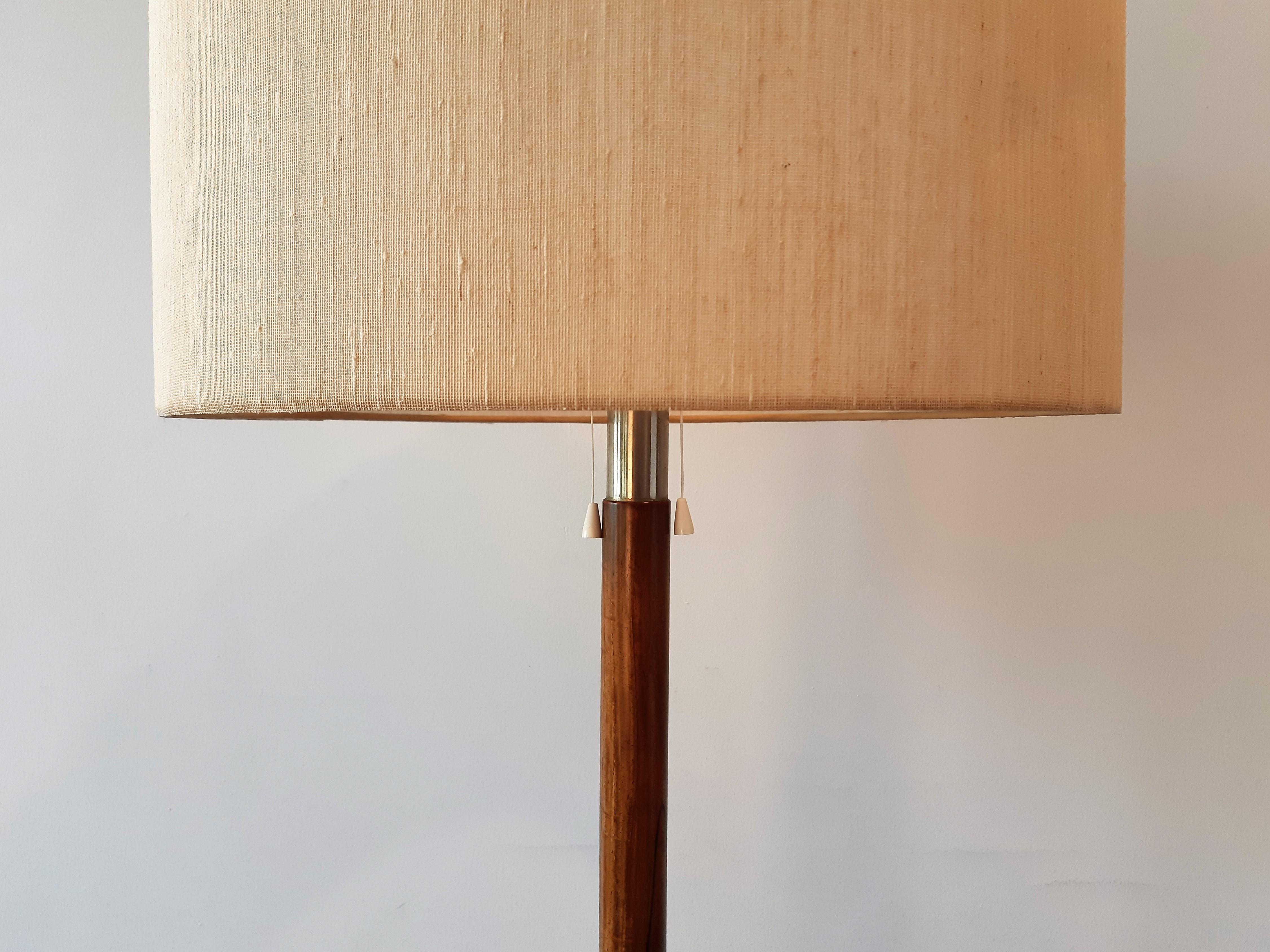 Mid-Century Modern Rare Rosewood Floor Lamp by Willem Hagoort, the Netherlands, 1960's For Sale