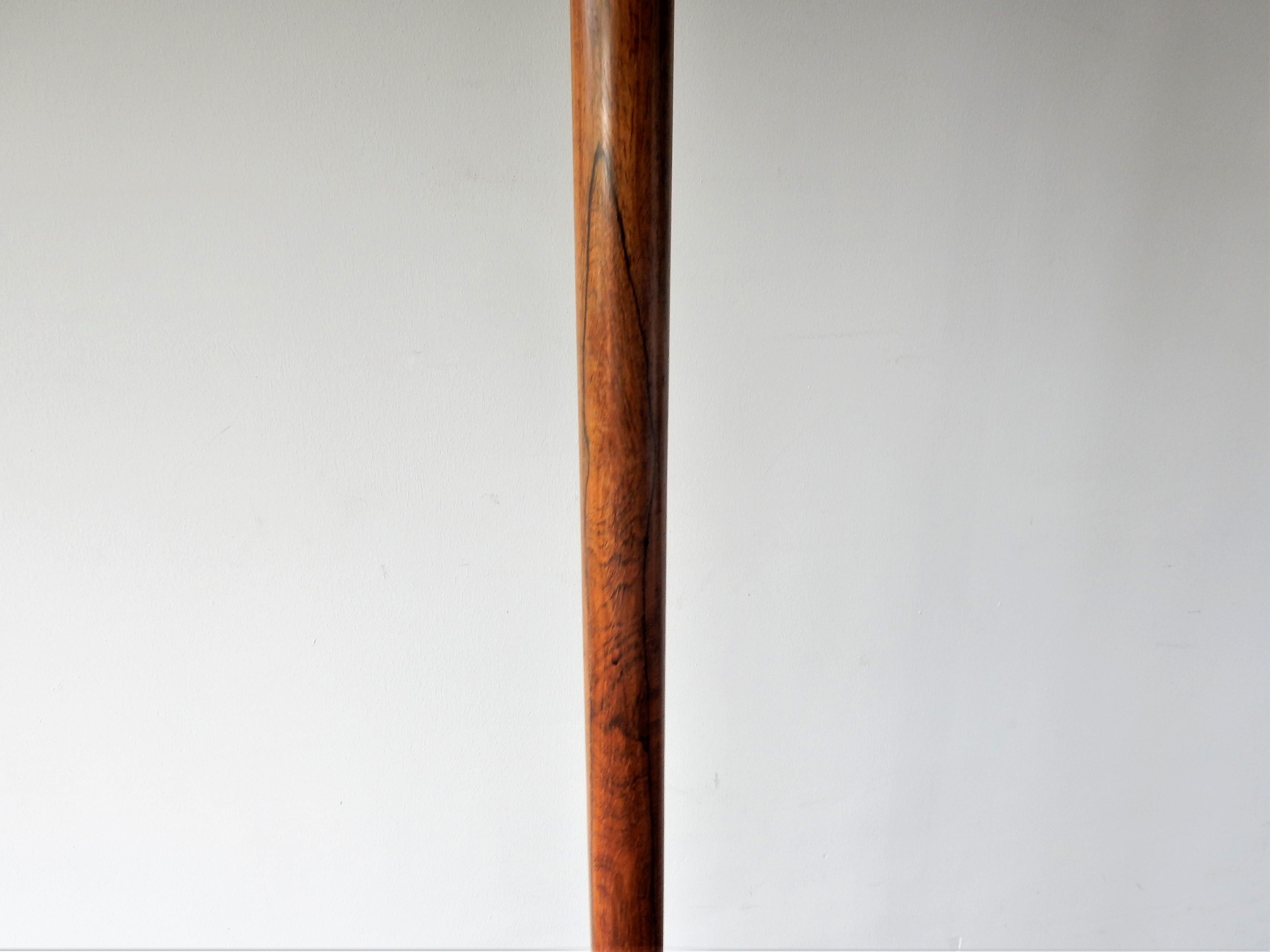 Dutch Rare Rosewood Floor Lamp by Willem Hagoort, the Netherlands, 1960's For Sale