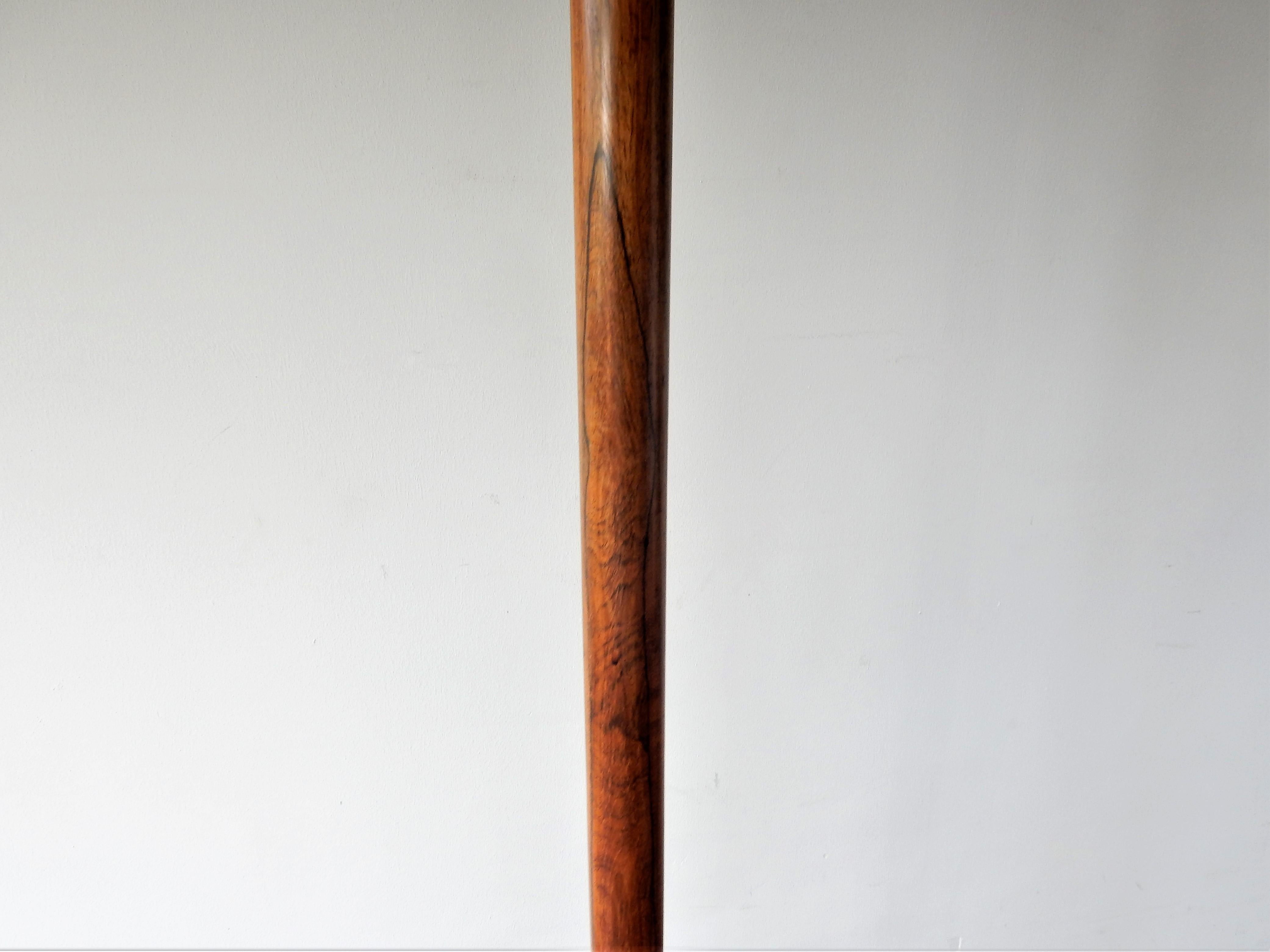 Rara lámpara de pie de palisandro de Willem Hagoort, Países Bajos, años 60 Holandés en venta