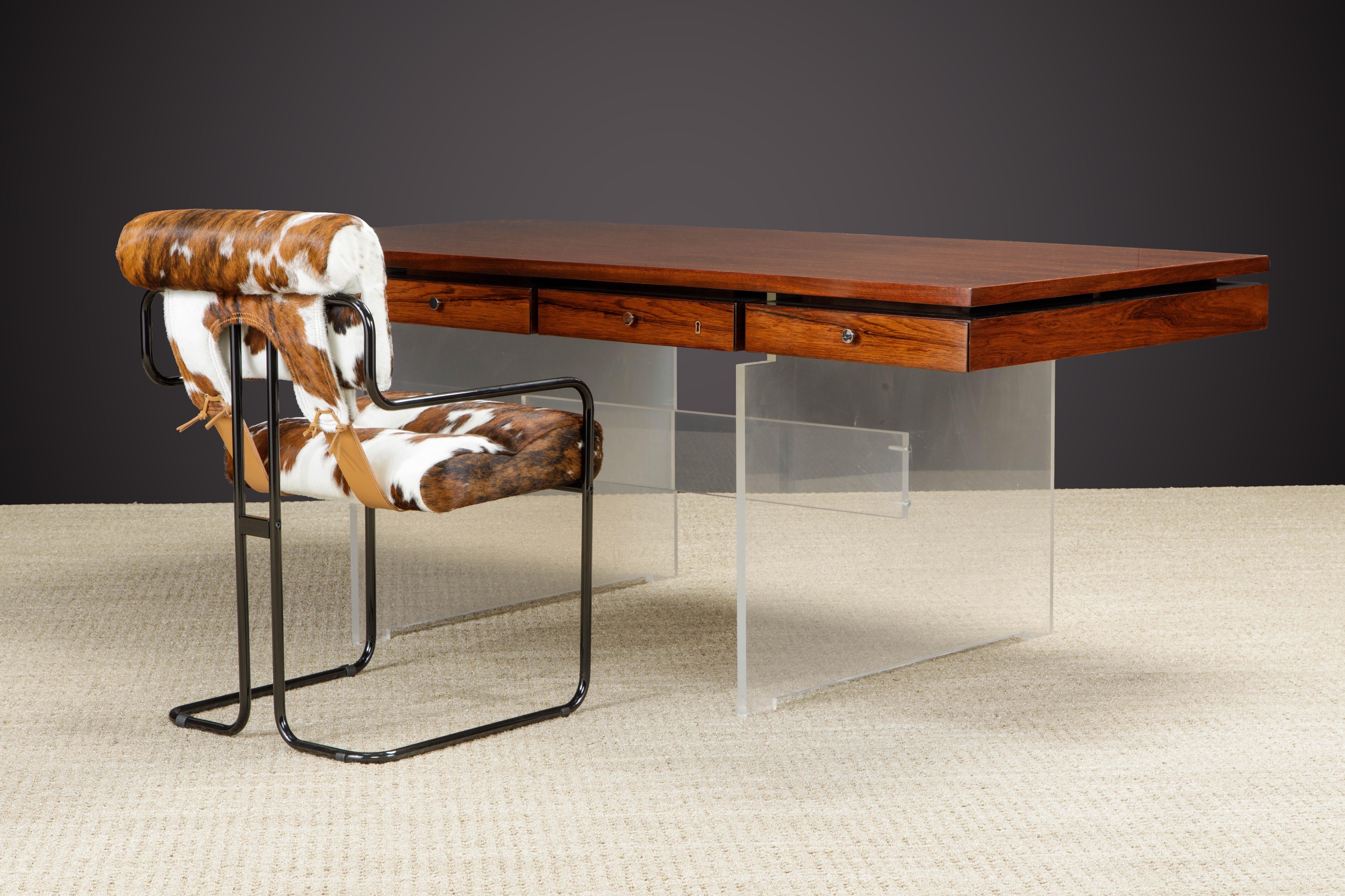 Rare Rosewood & Lucite Desk by Poul Nørreklit for S.H. Møbelfabrik, 1960s 11