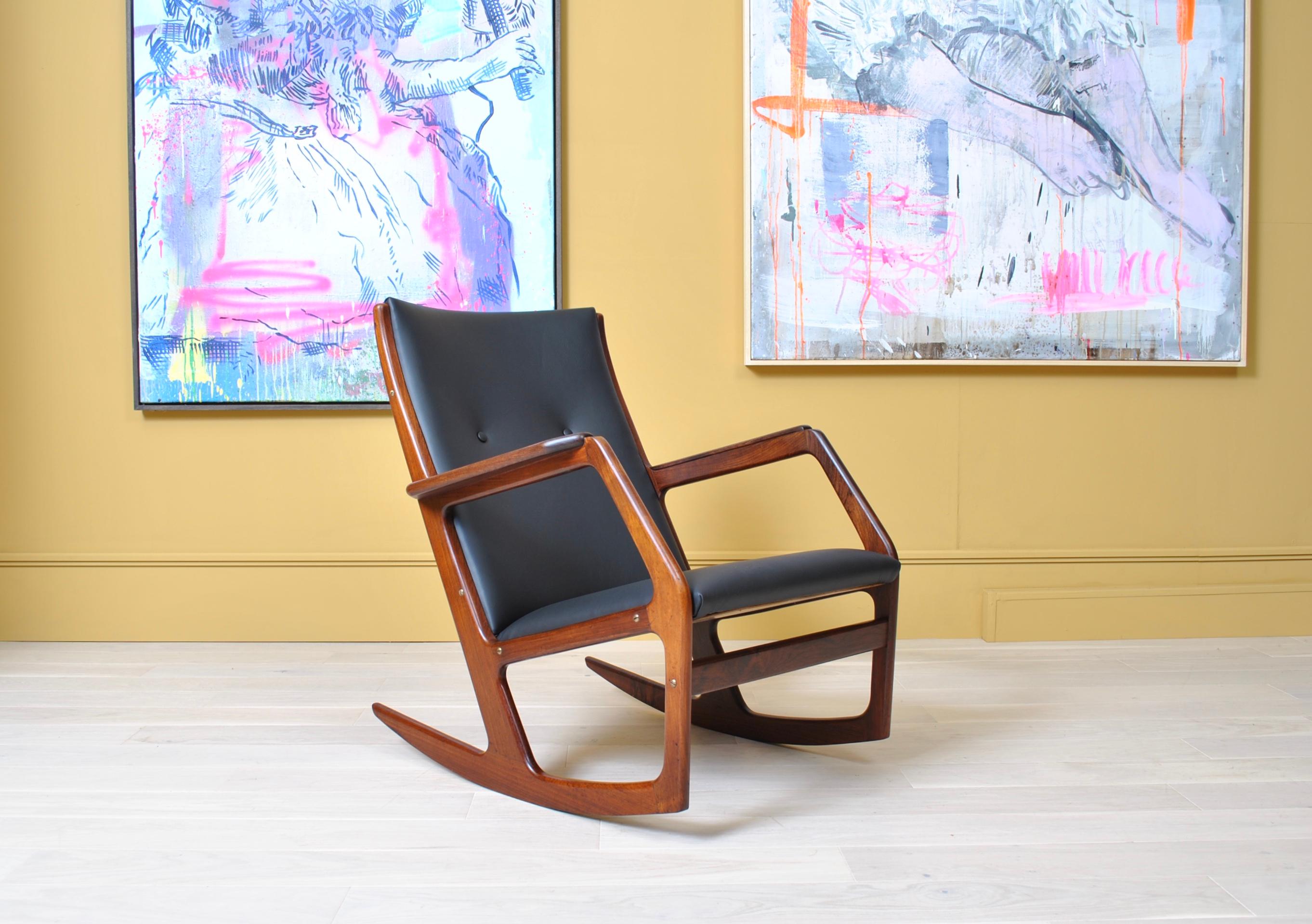 Mid-Century Modern Rosewood Rocking Chair by Søren Georg Jensen