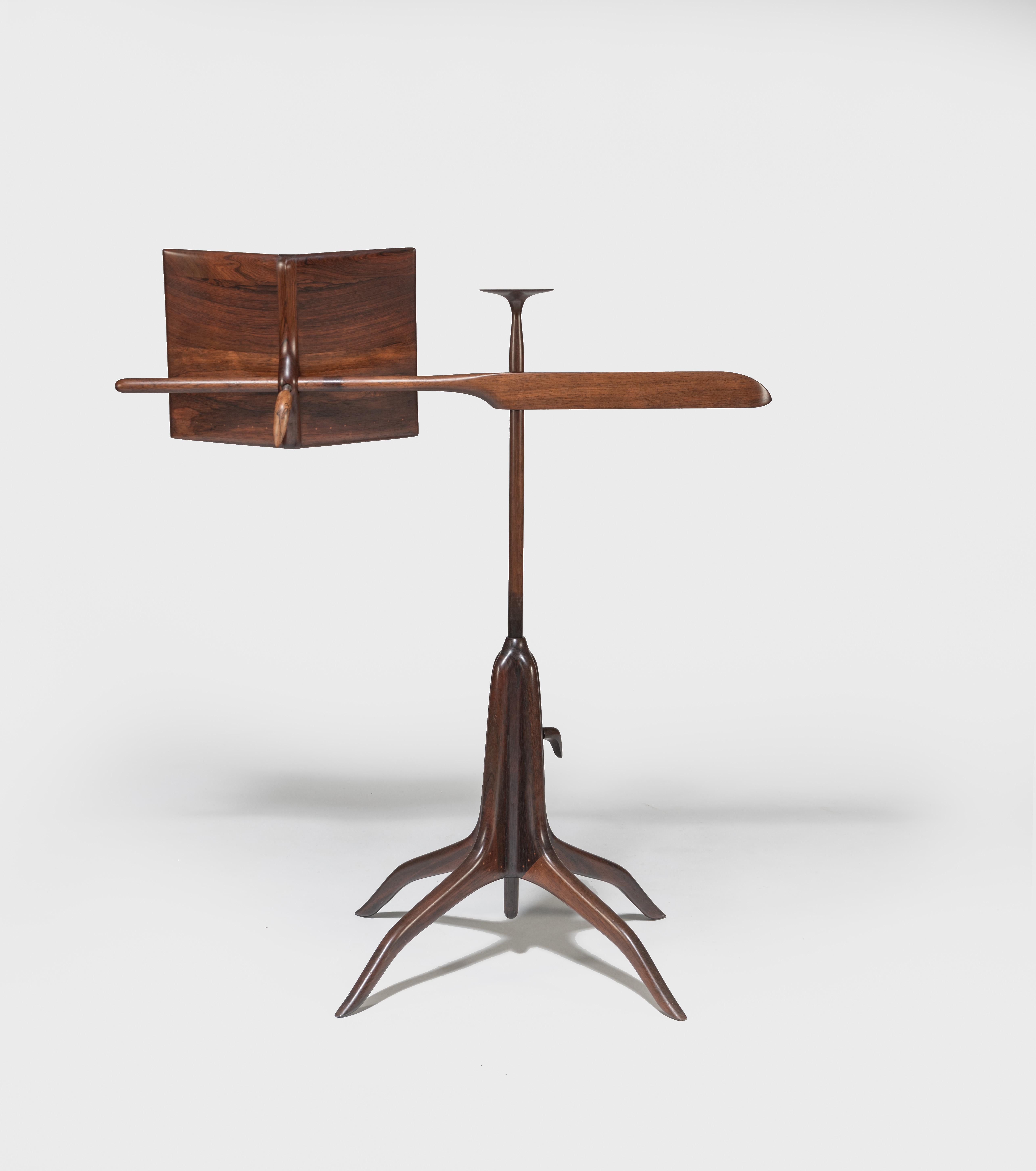 Mid-Century Modern Rare Rosewood Sam Maloof Music Stand 1970s For Sale
