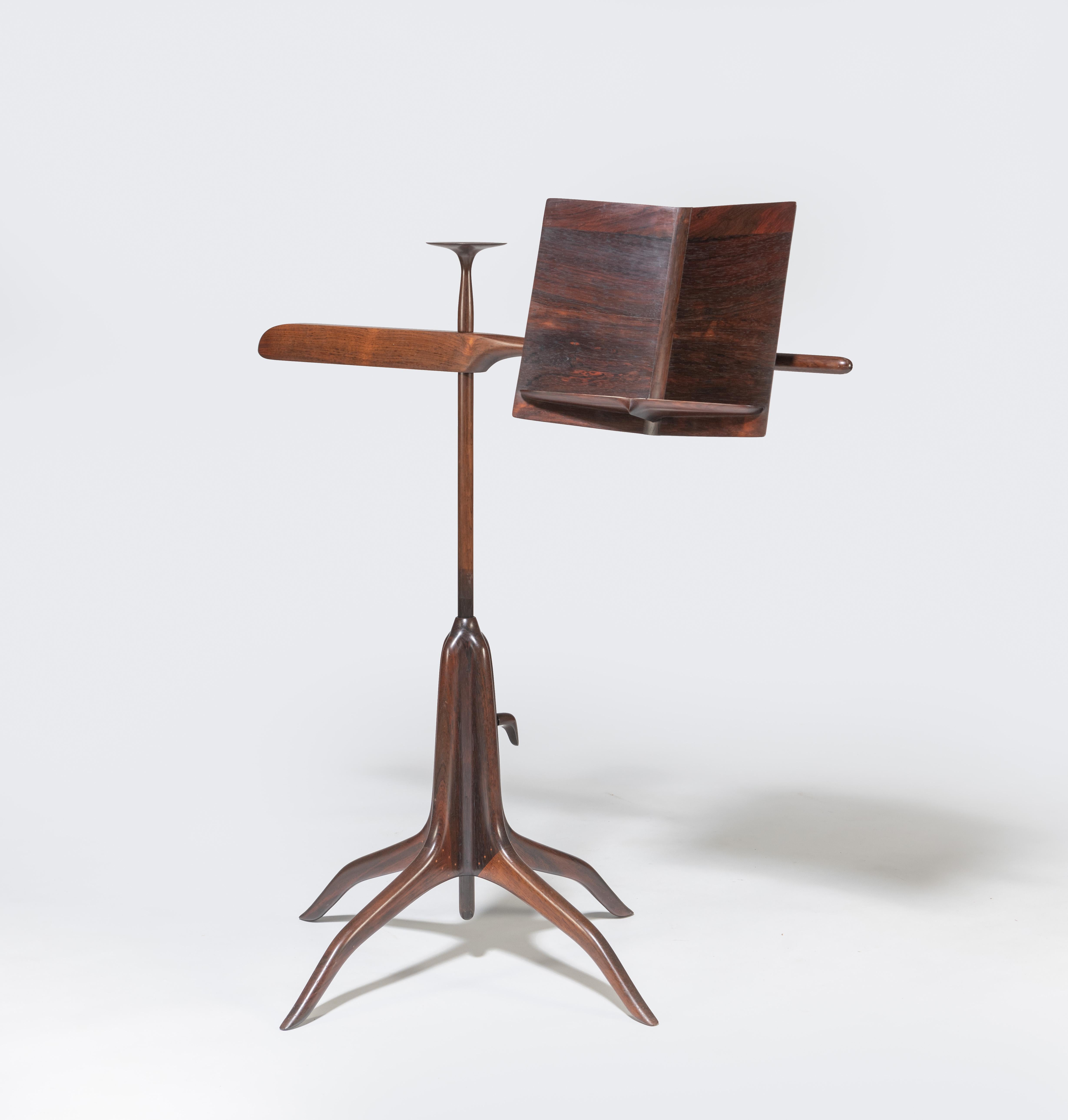 American Rare Rosewood Sam Maloof Music Stand 1970s For Sale