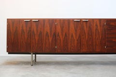 Rare Rosewood Sideboard / Credenza by Cees Braakman for Pastoe 1950 Black Silver