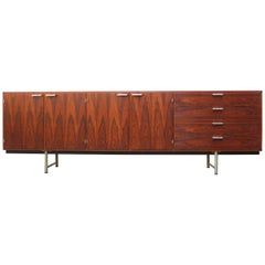 Rare Rosewood Sideboard / Credenza by Cees Braakman for Pastoe 1950 Black Silver