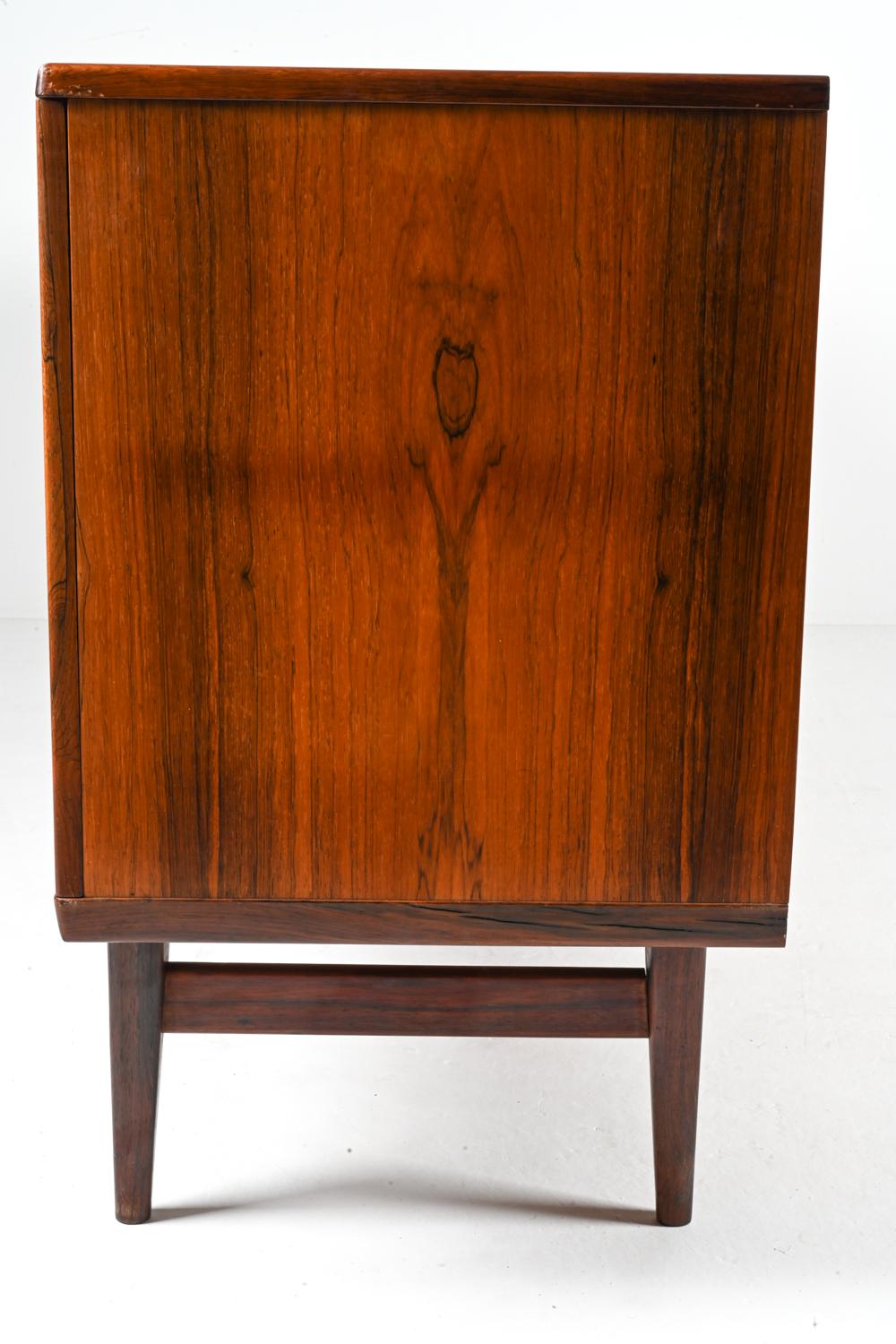 Rare Rosewood Sideboard With Bar by Johannes Andersen; Denmark, c. 1960's For Sale 5