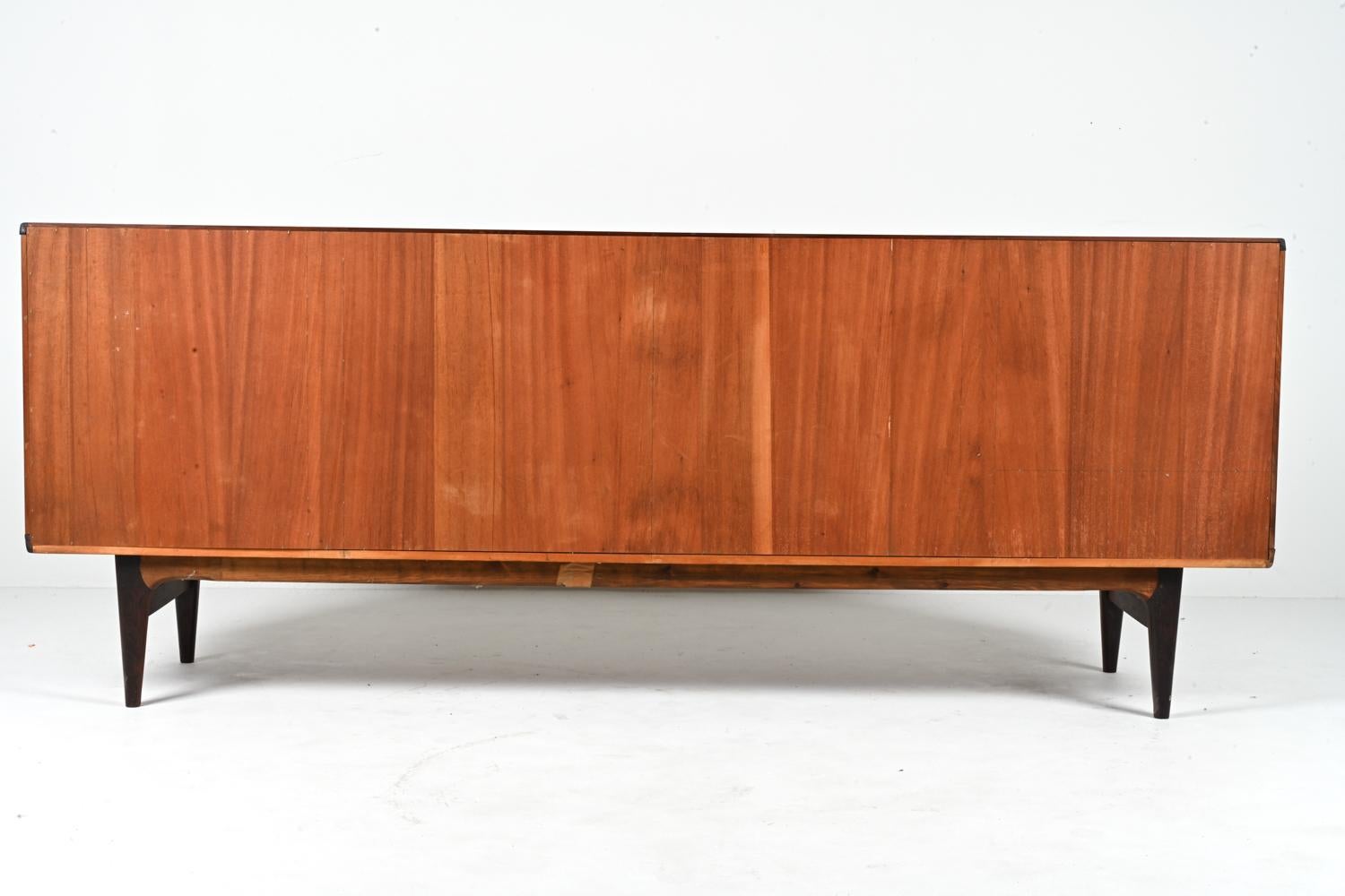 Rare Rosewood Sideboard With Bar by Johannes Andersen; Denmark, c. 1960's For Sale 7