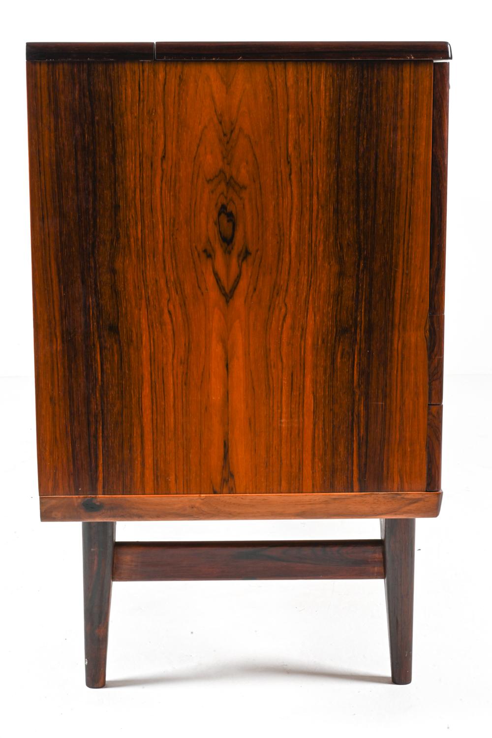 Rare Rosewood Sideboard With Bar by Johannes Andersen; Denmark, c. 1960's For Sale 11