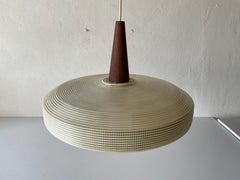 Seltene Rotaflex-Deckenleuchte von Yasha Heifetz mit Teakholz-Detail, 1960er Jahre, Deutschland