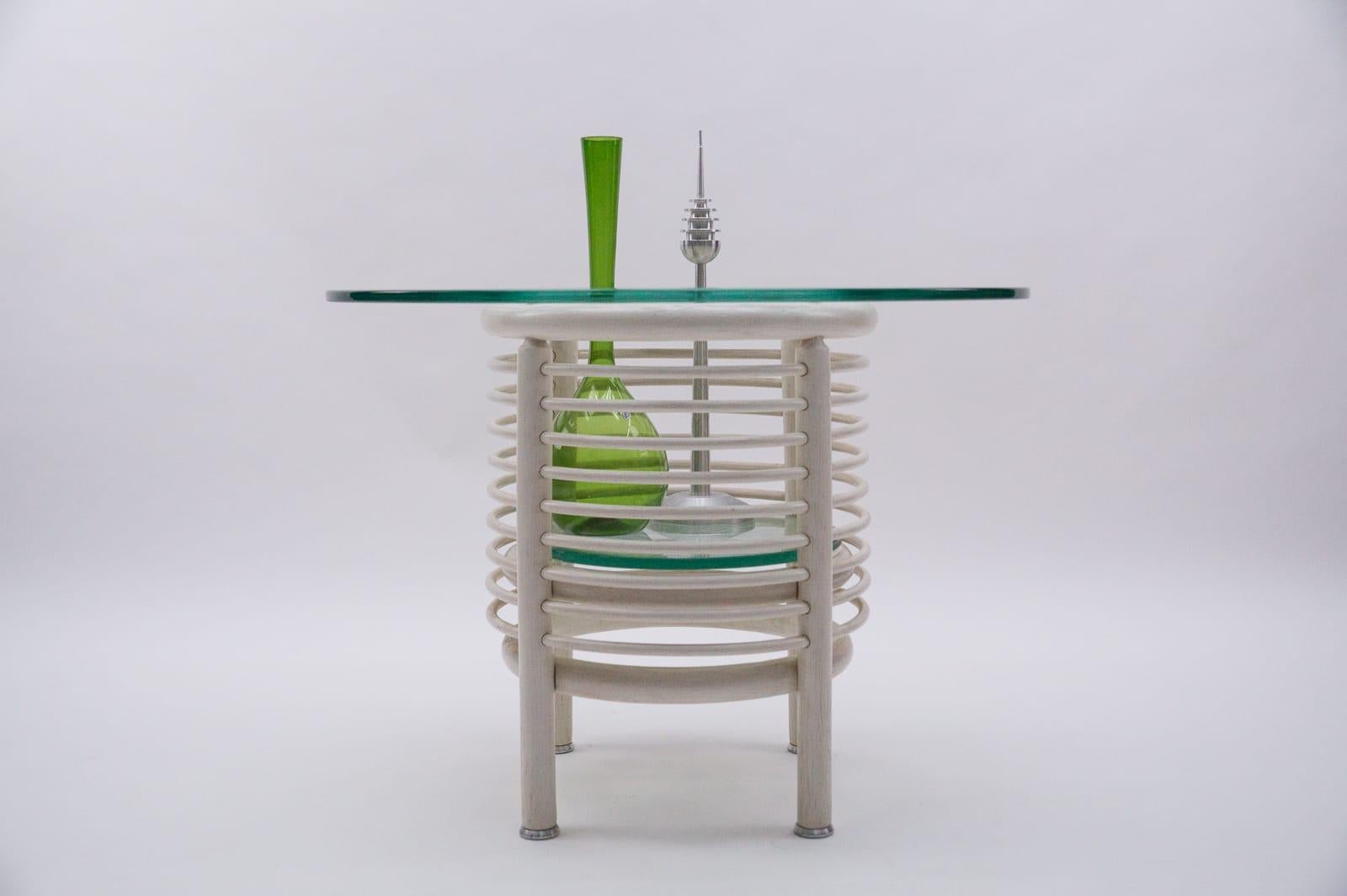 Seltenes rundes 3-Objekt-Tischset mit Flaschentablett, 1980er Jahre, Italien im Angebot 3