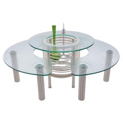 Rare Round 3 Object Tableset with Bottle Tray, 1980s Italy