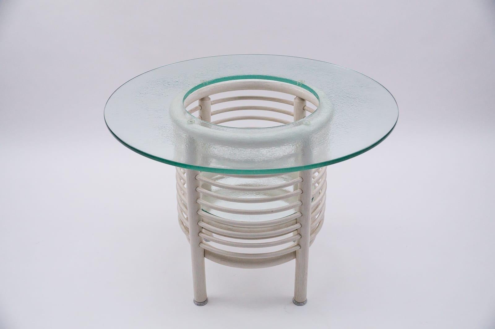 Seltenes rundes 3-Objekt-Tischset mit Flaschentablett, 1980er Jahre, Italien im Angebot 1