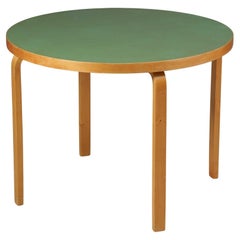 Rare Round Dining Table, Alvar Aalto, Oy Huonekalu- ja Rakennustyötehdas Ab, 50s