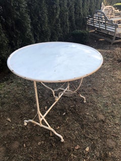 Rare, Round French Tilt-Top Wine-Tasting "Vendange" Table in Wrought Iron
