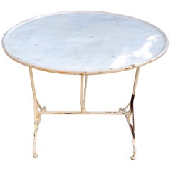 Rare, Round French Tilt-Top Wine-Tasting "Vendange" Table in Wrought Iron