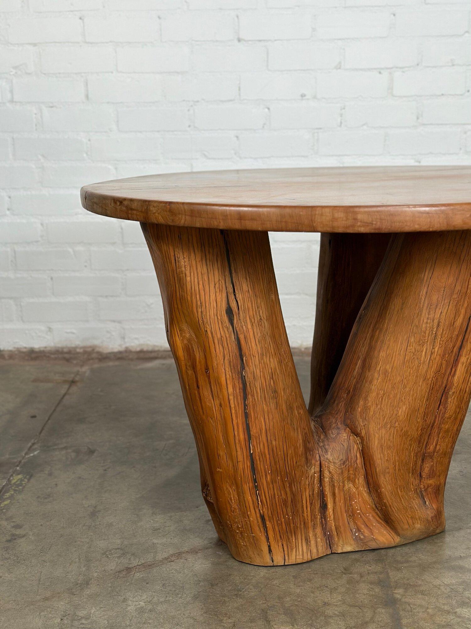Rare Round Tree Root Dining table For Sale 5