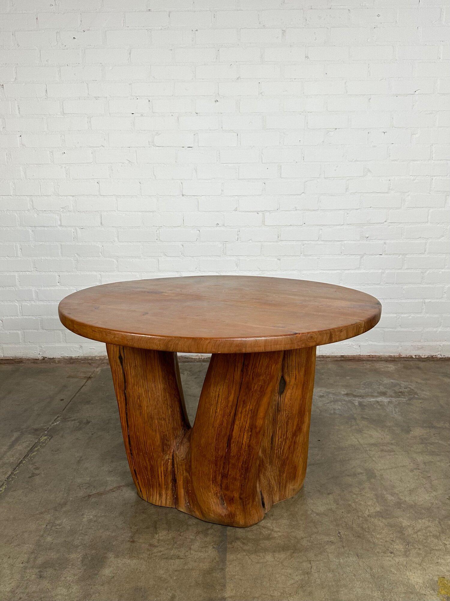 Rare Round Tree Root Dining table For Sale 7